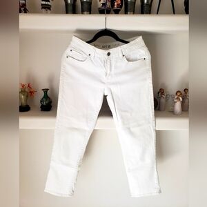 Apt. 9 Women's White Boyfriend Cropped Jeans